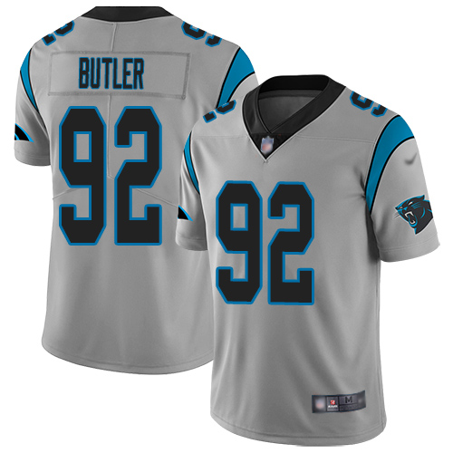 Carolina Panthers Limited Silver Men Vernon Butler Jersey NFL Football #92 Inverted Legend
